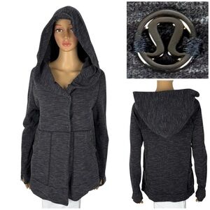 Lululemon Womens 2 Sweatshirt Find Your Centre Wrap Sweater Cardigan Heathered